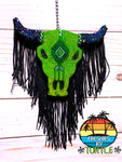 Bull Skull with fringe car freshie