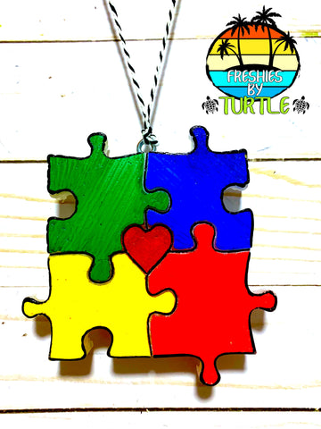 Autism Puzzle With Heart Freshie